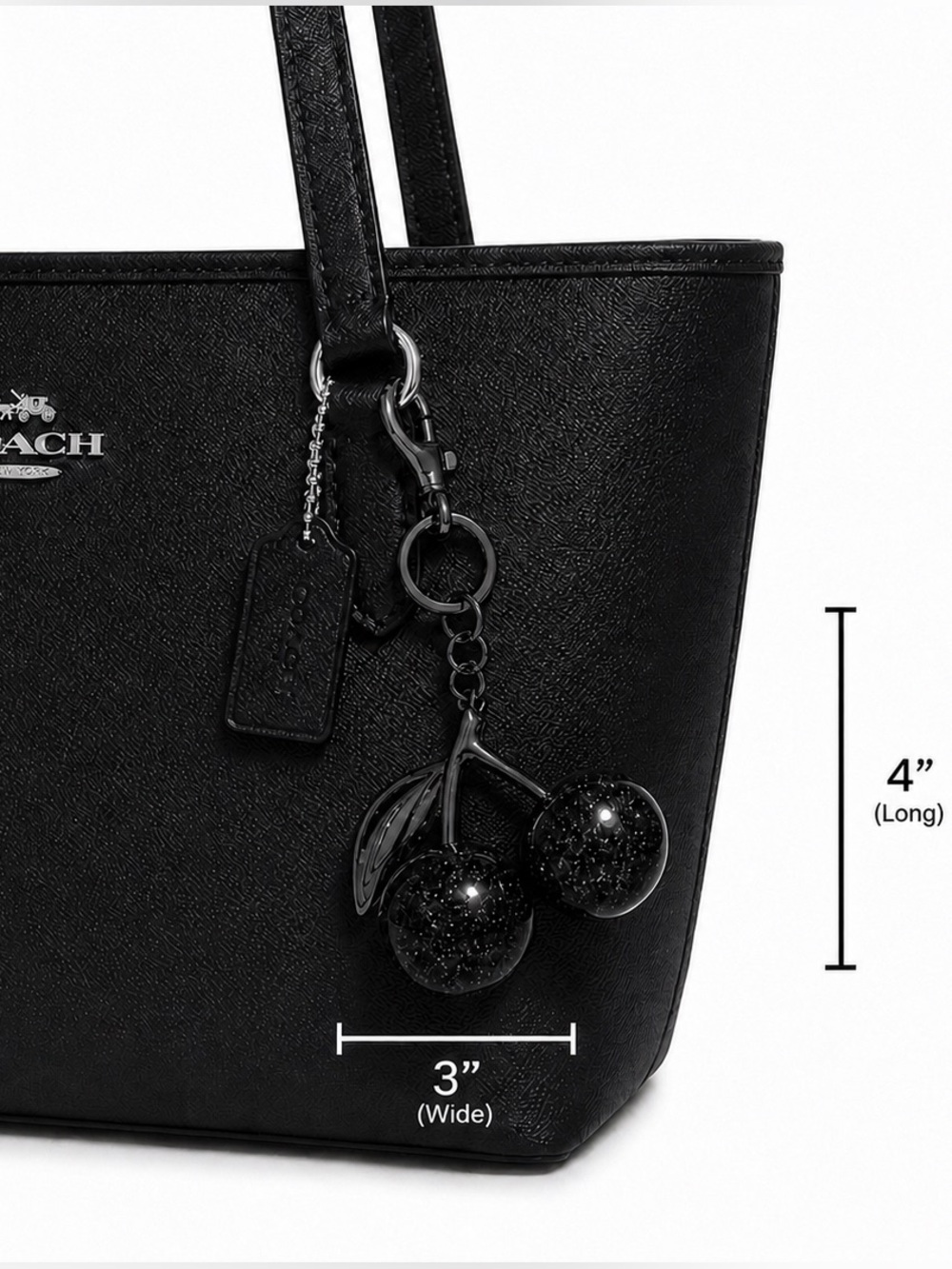 Sparkling Black Cherry Keychain (with black hardware)